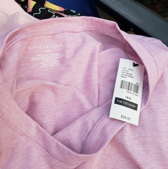 NWT Lane Bryant Pink Asymmetrical T-shirt Sz18/20 - Picture 2 of 2
